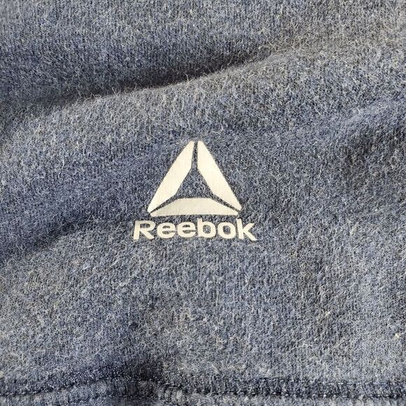 Reebok Legging Women 1X Blue Fleece Cotton Activewear High Waist Skinny Leg Logo - Picture 7 of 9